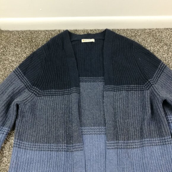 Marine Layer Sweater Long Cabin Knit Cardigan Blue Ombre Cashmere Blend Medium - Picture 2 of 10